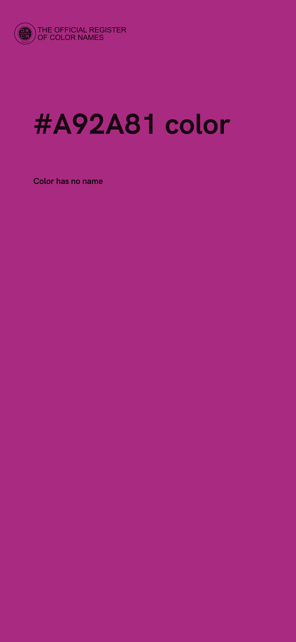 #A92A81 color image