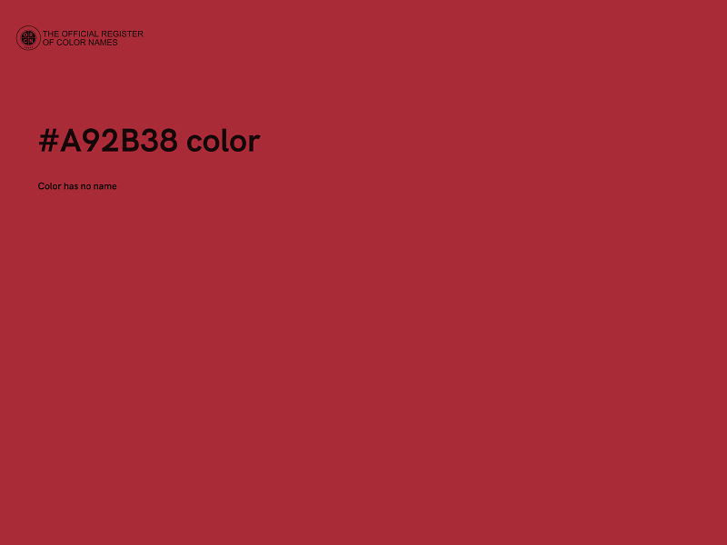 #A92B38 color image