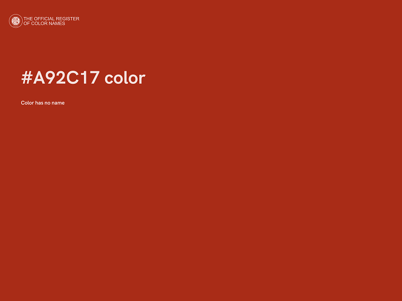 #A92C17 color image