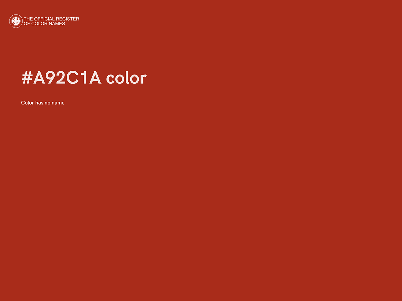 #A92C1A color image