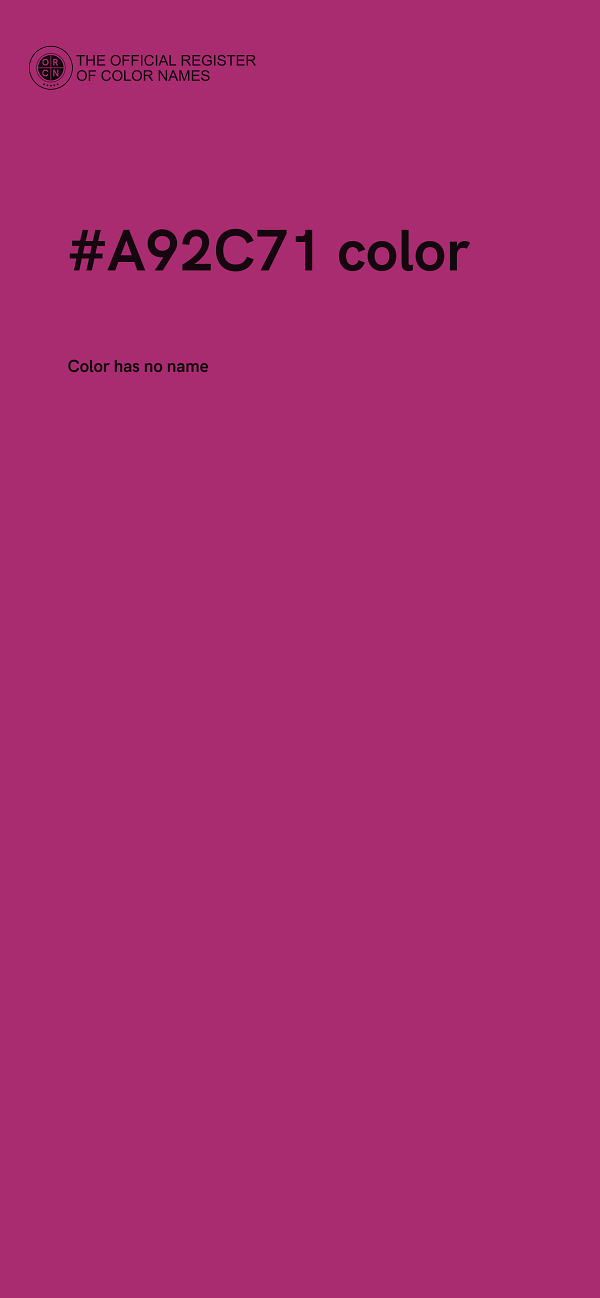 #A92C71 color image