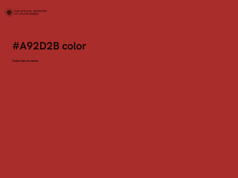 #A92D2B color image