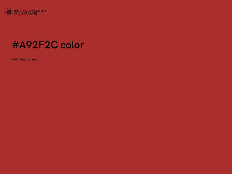 #A92F2C color image