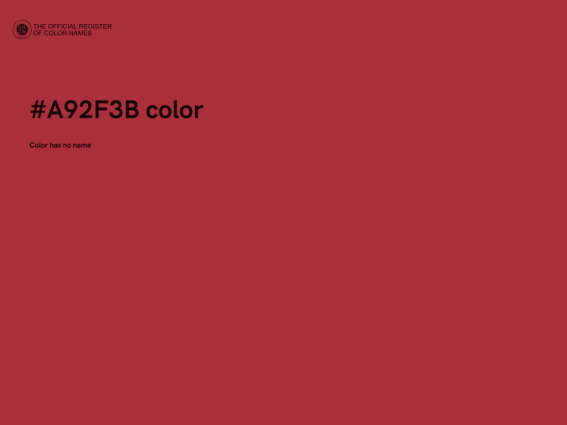 #A92F3B color image