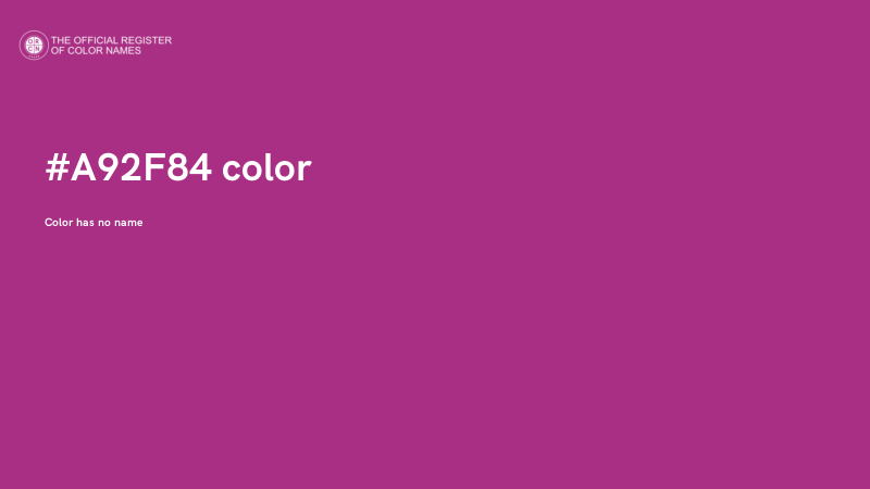 #A92F84 color image