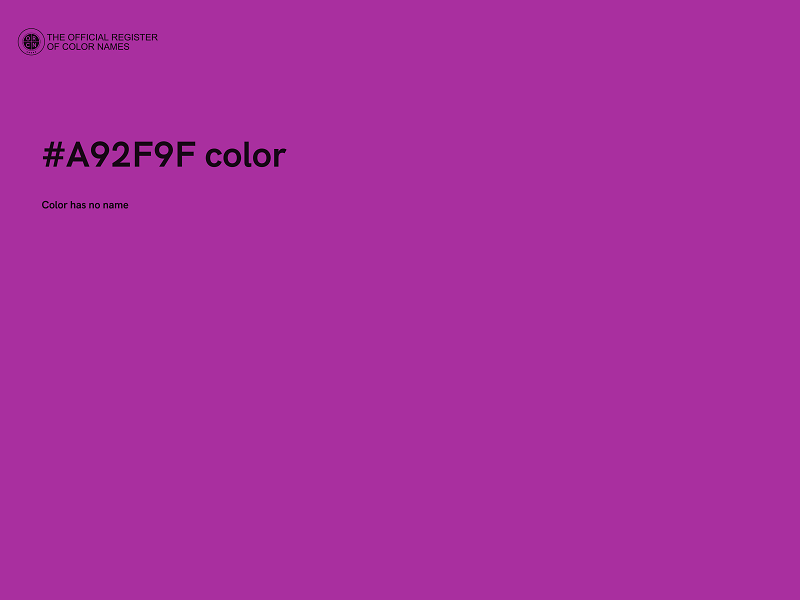 #A92F9F color image