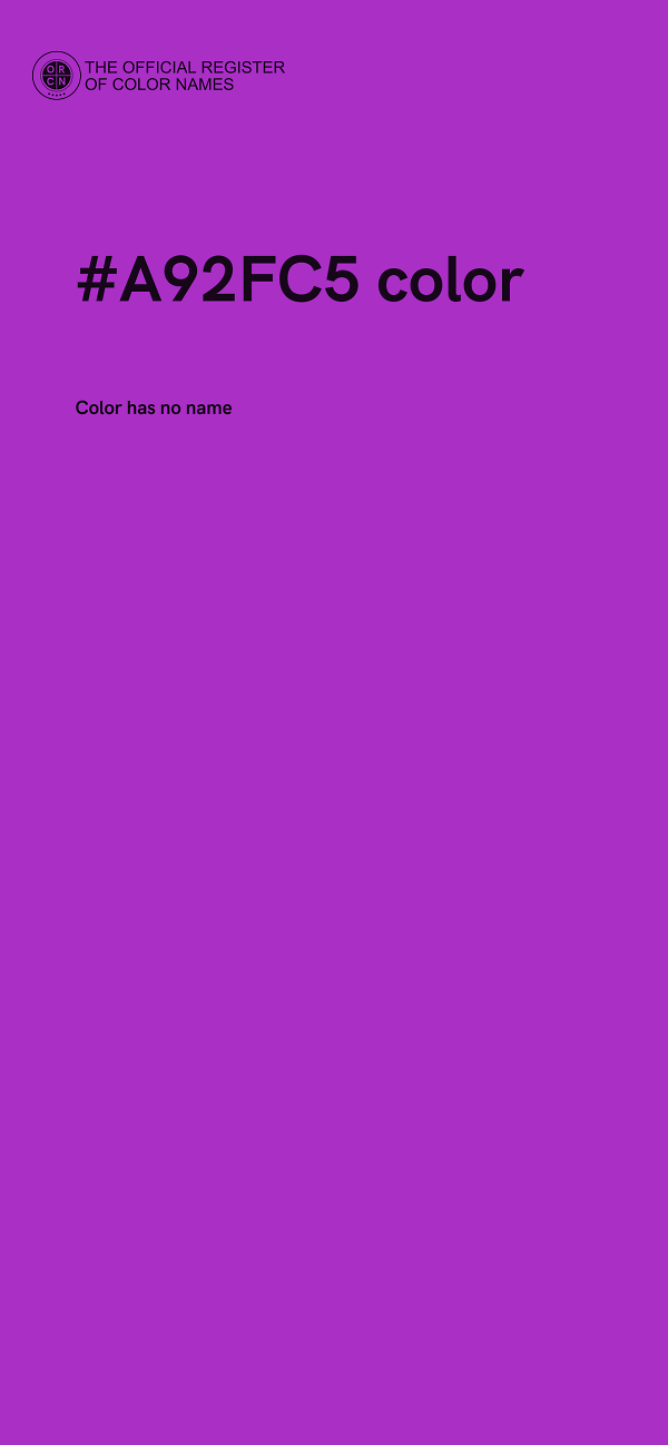 #A92FC5 color image