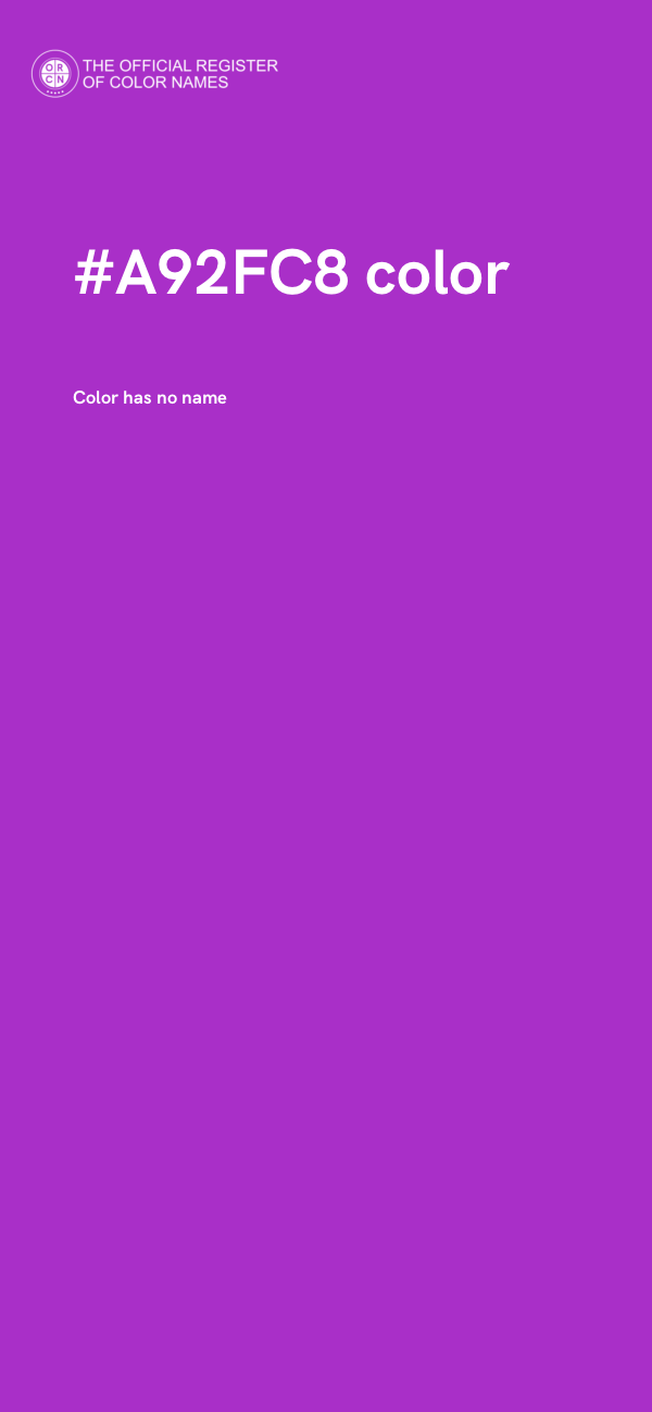 #A92FC8 color image
