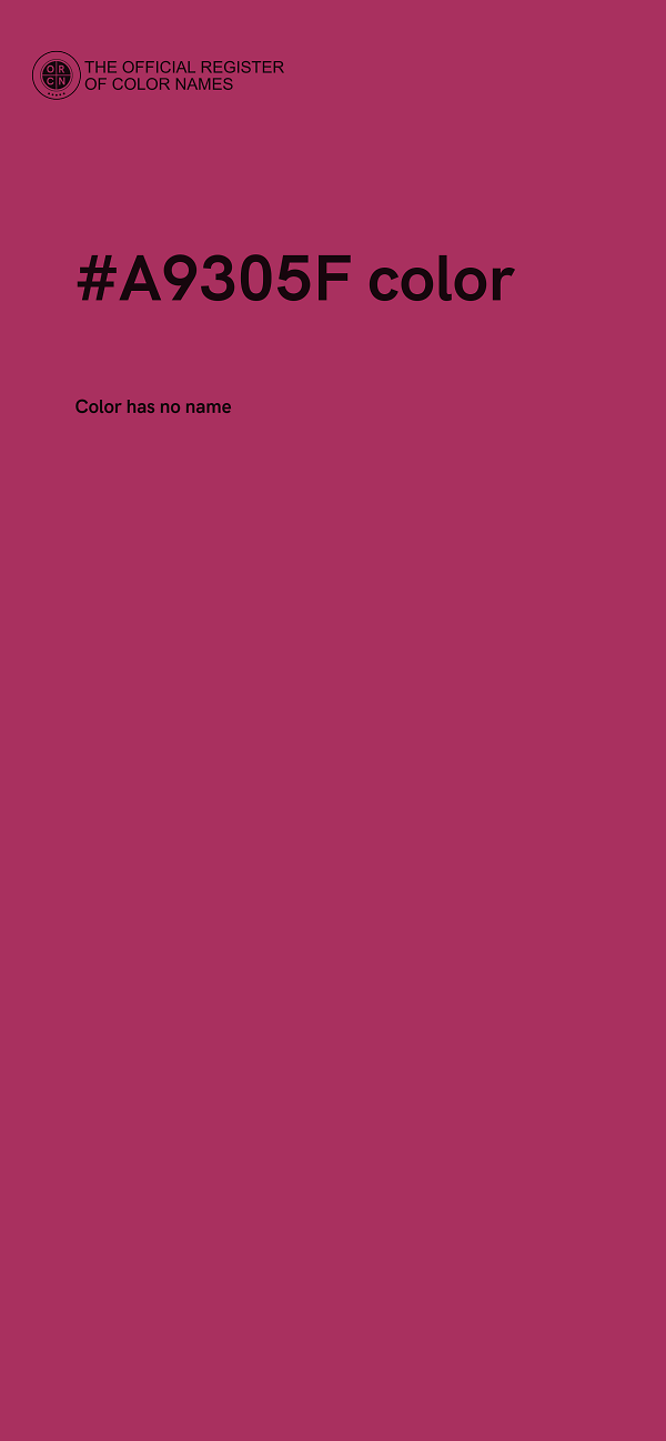 #A9305F color image
