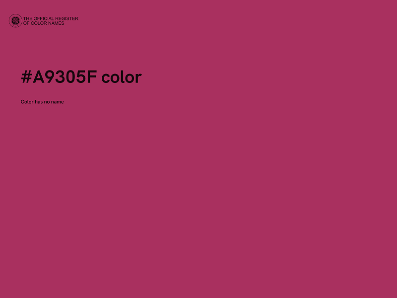 #A9305F color image