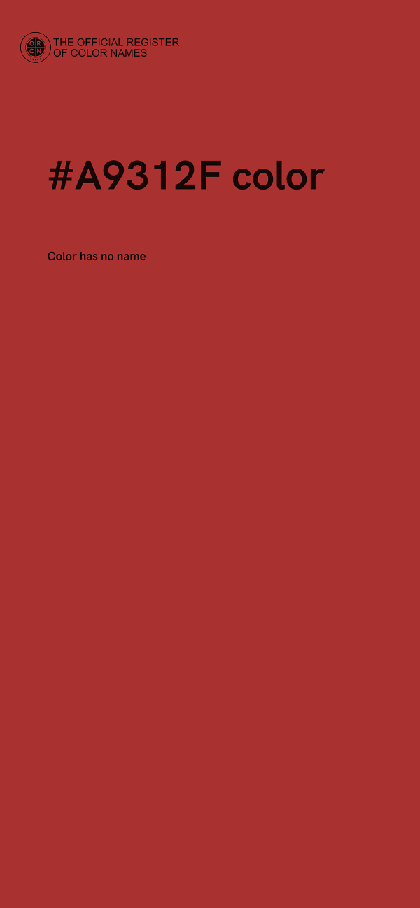 #A9312F color image