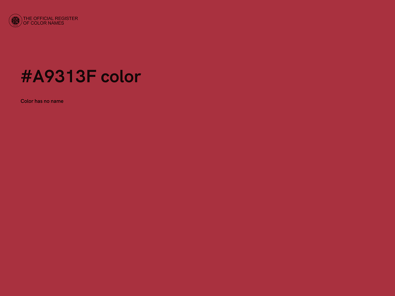 #A9313F color image