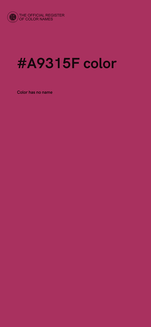 #A9315F color image