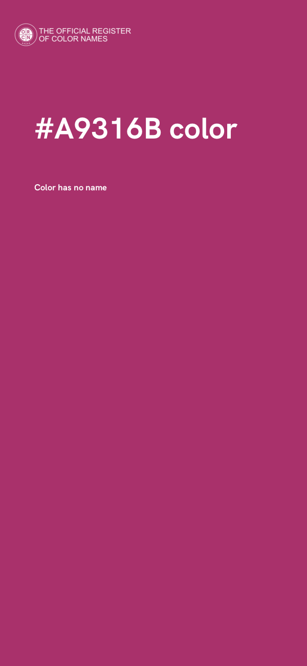 #A9316B color image