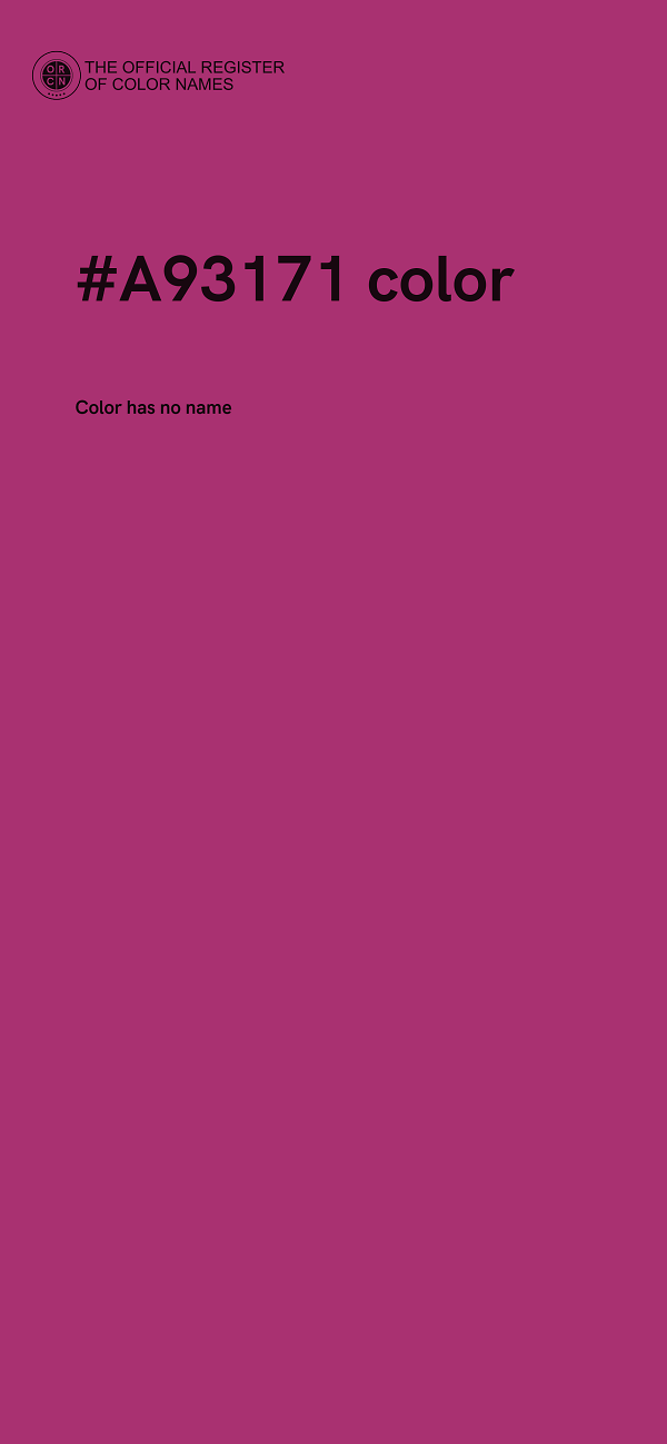 #A93171 color image