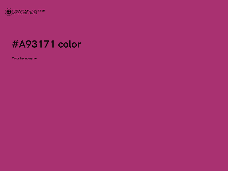 #A93171 color image