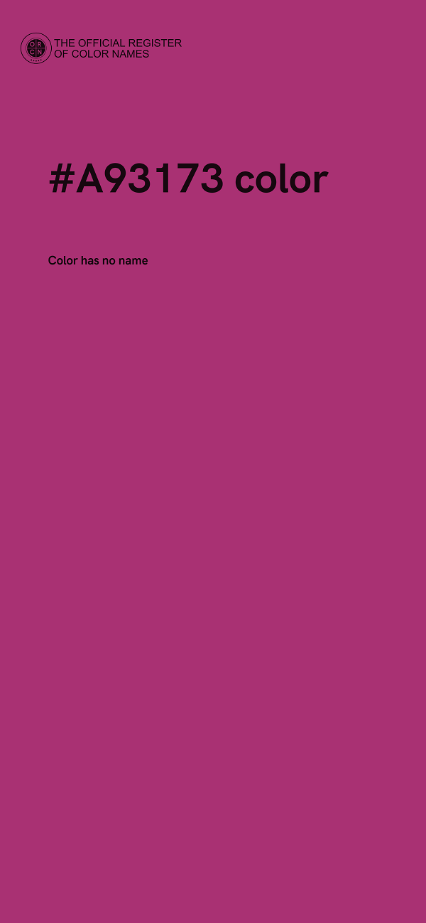 #A93173 color image