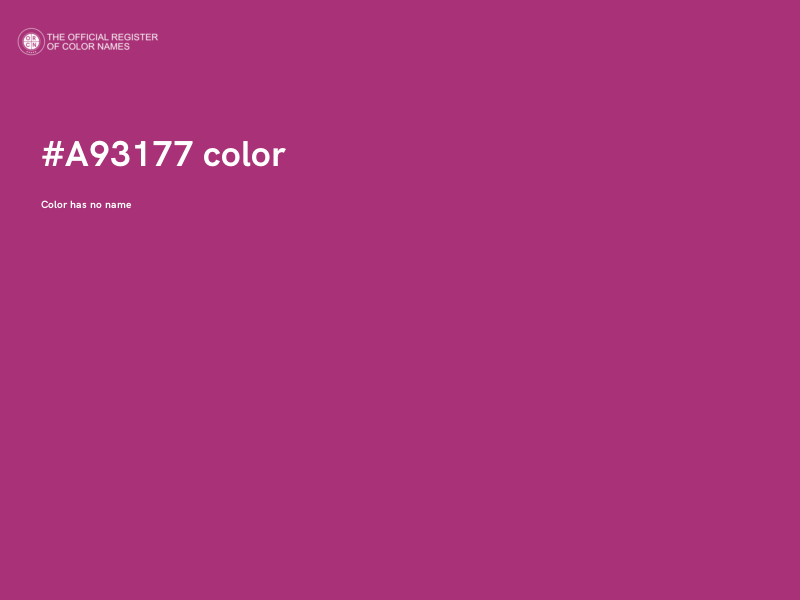 #A93177 color image