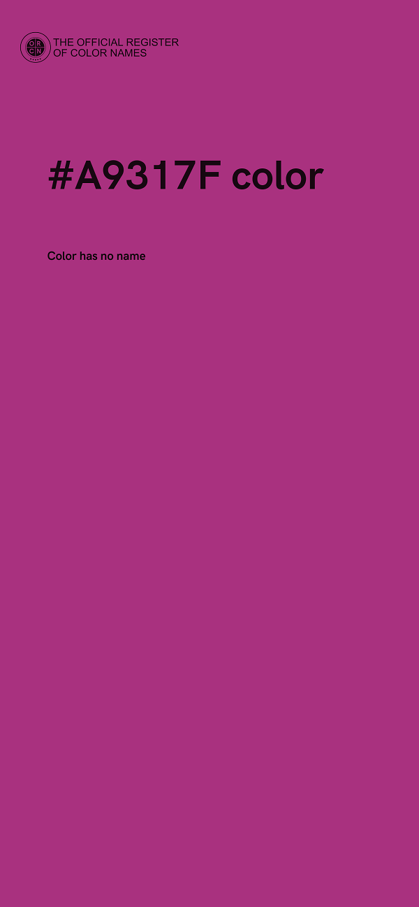#A9317F color image