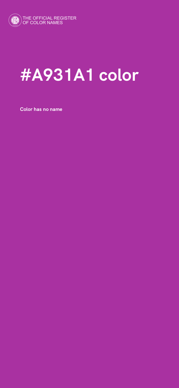 #A931A1 color image