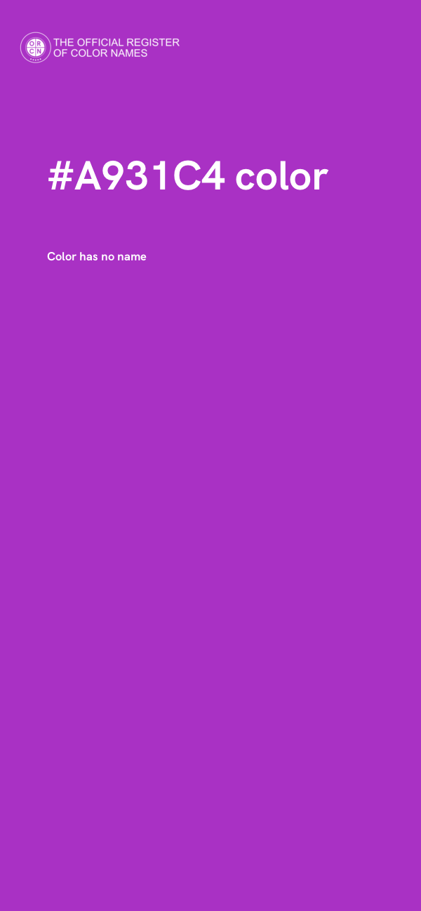 #A931C4 color image