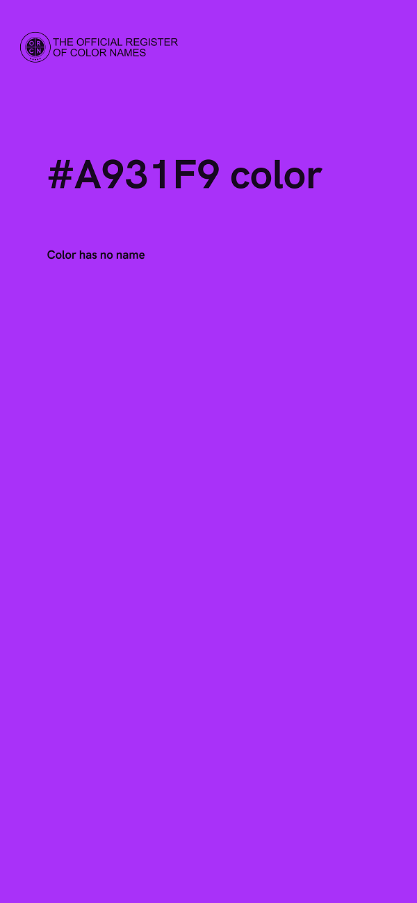 #A931F9 color image