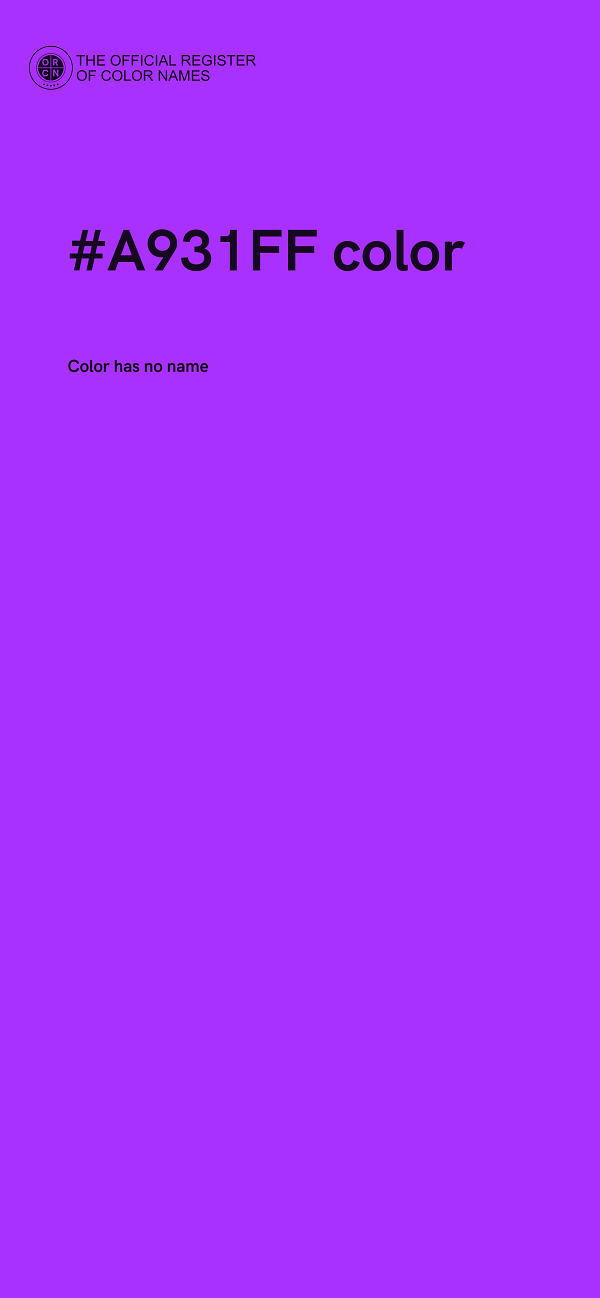 #A931FF color image