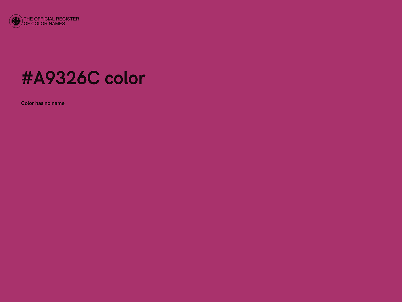 #A9326C color image