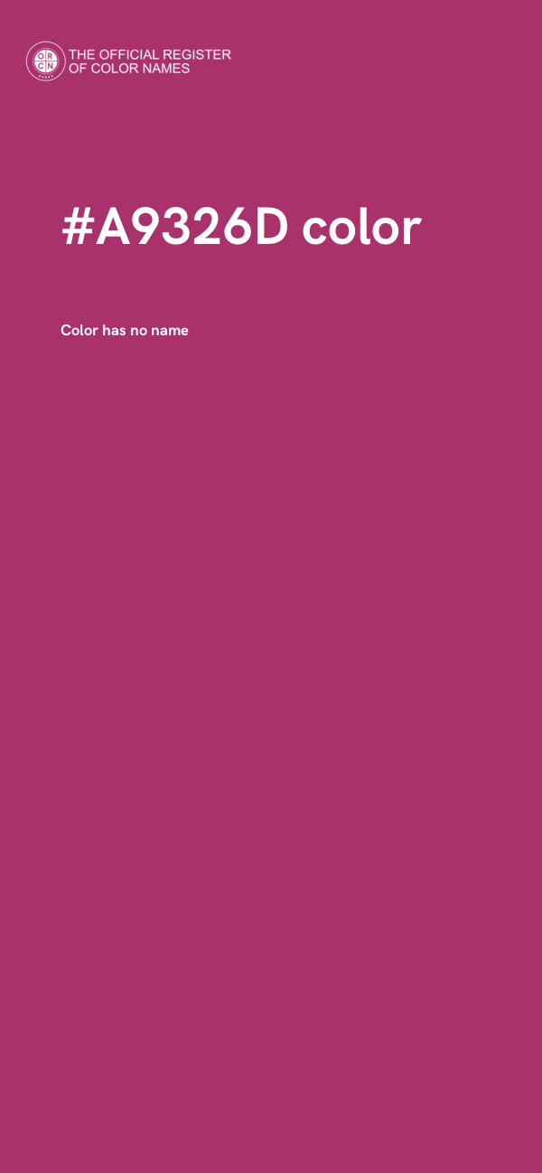 #A9326D color image
