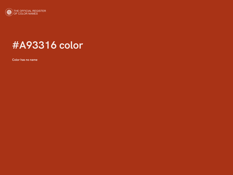 #A93316 color image