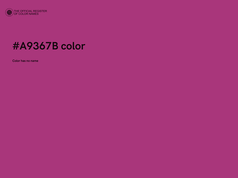 #A9367B color image