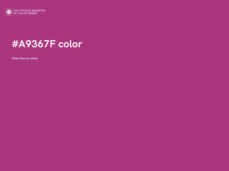#A9367F color image