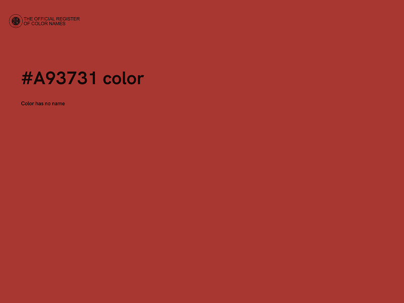 #A93731 color image