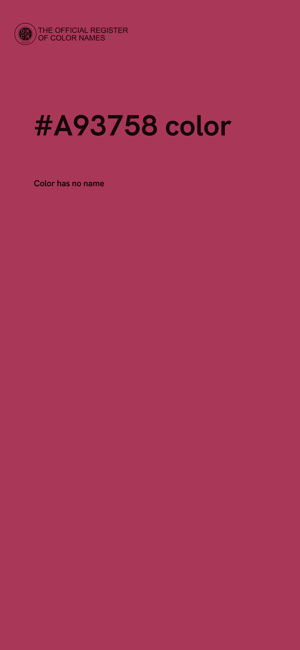 #A93758 color image