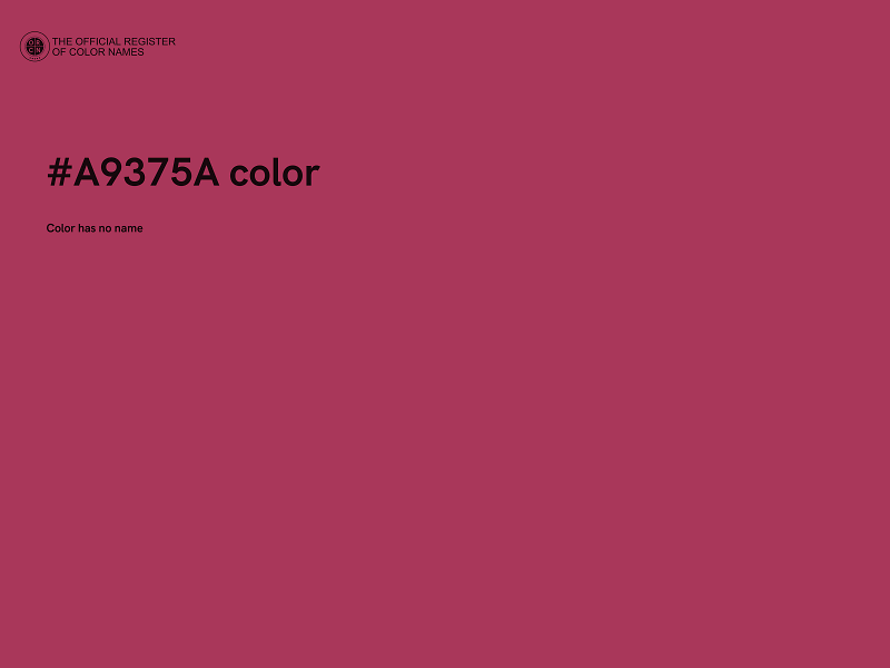 #A9375A color image