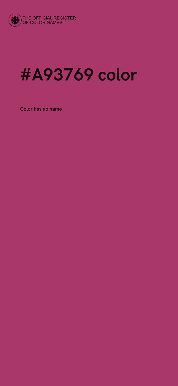 #A93769 color image