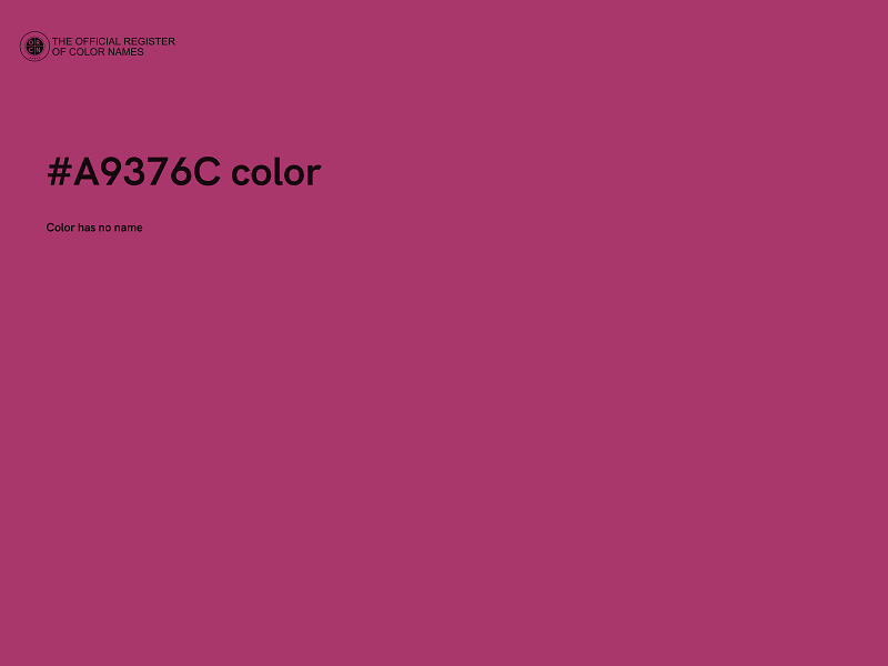 #A9376C color image