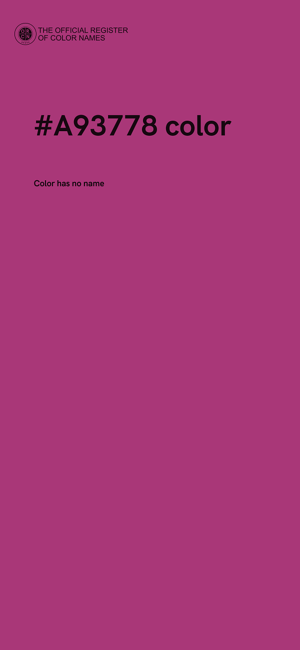 #A93778 color image