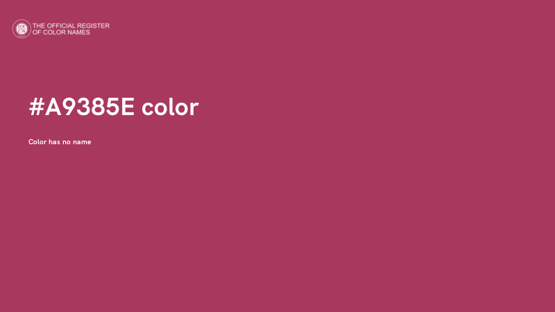 #A9385E color image