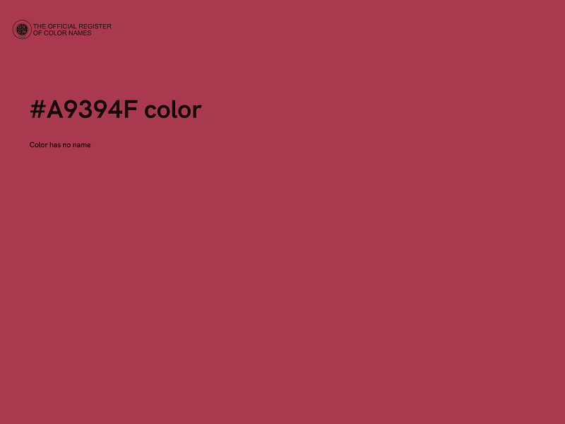 #A9394F color image