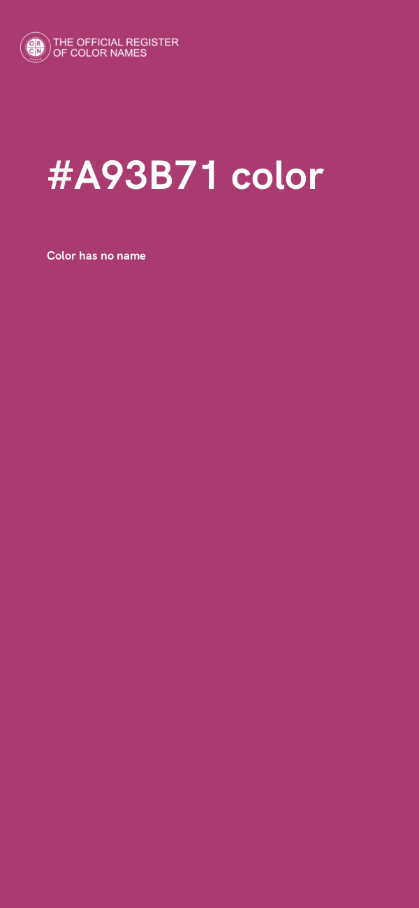 #A93B71 color image