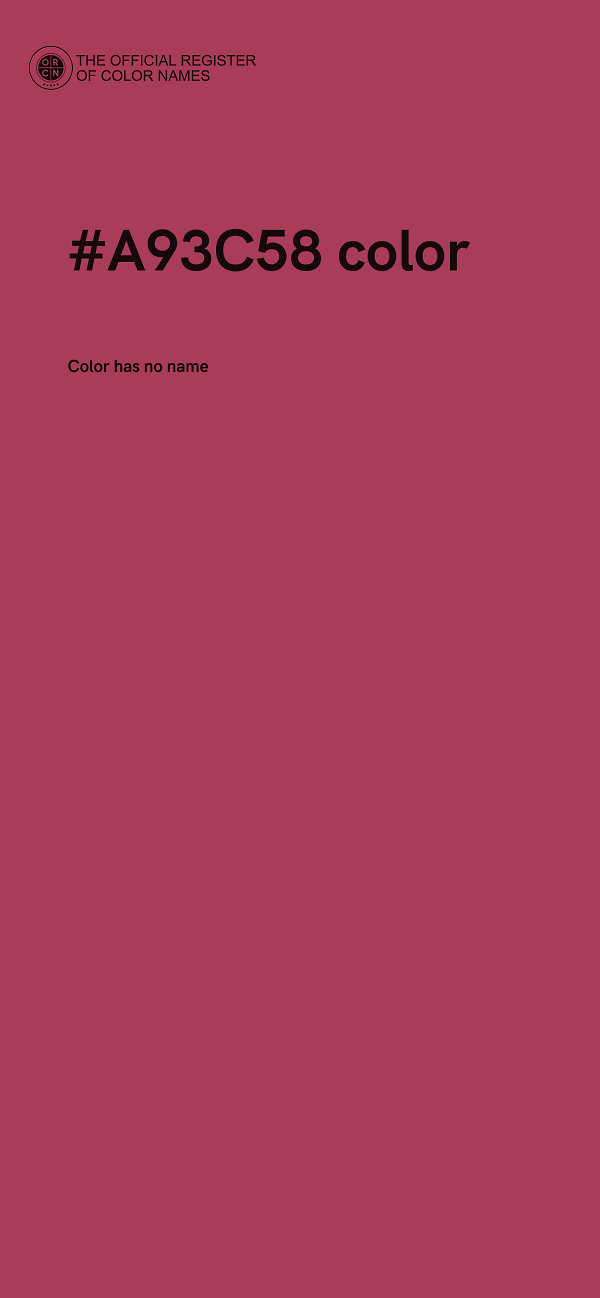 #A93C58 color image