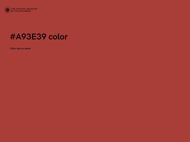 #A93E39 color image