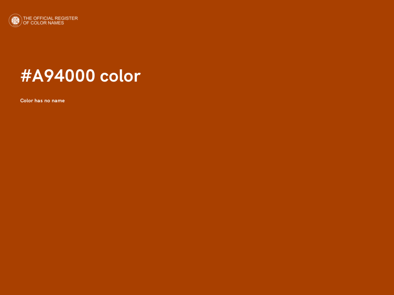 #A94000 color image