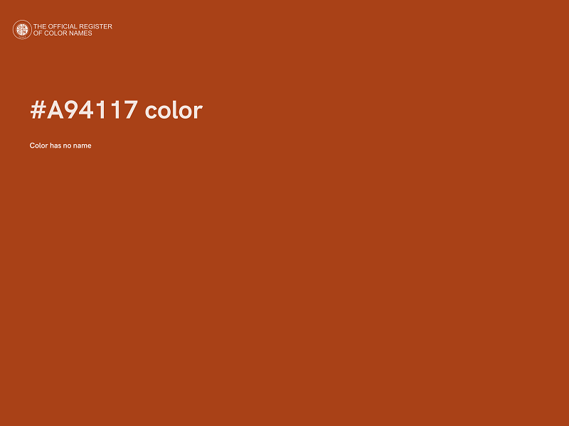 #A94117 color image