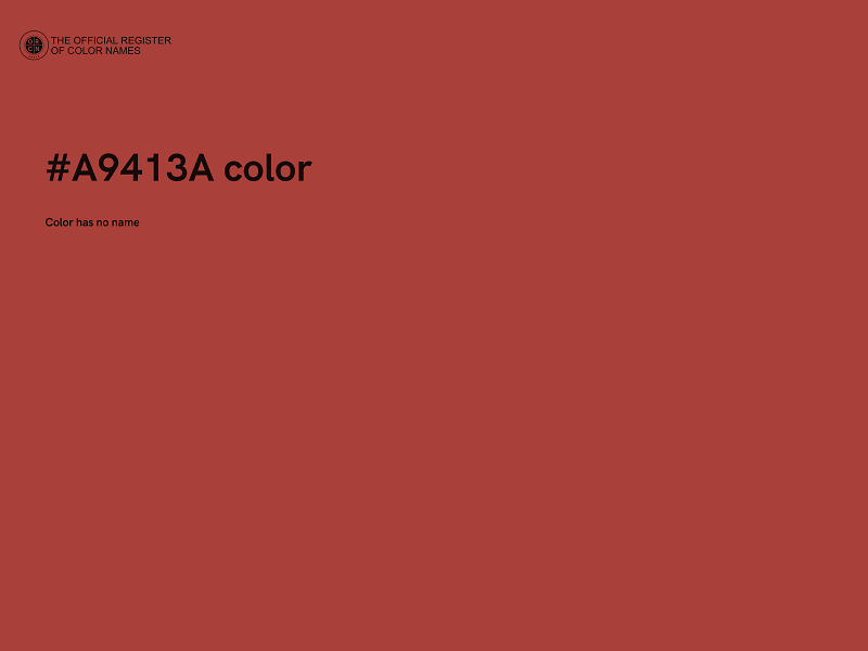 #A9413A color image