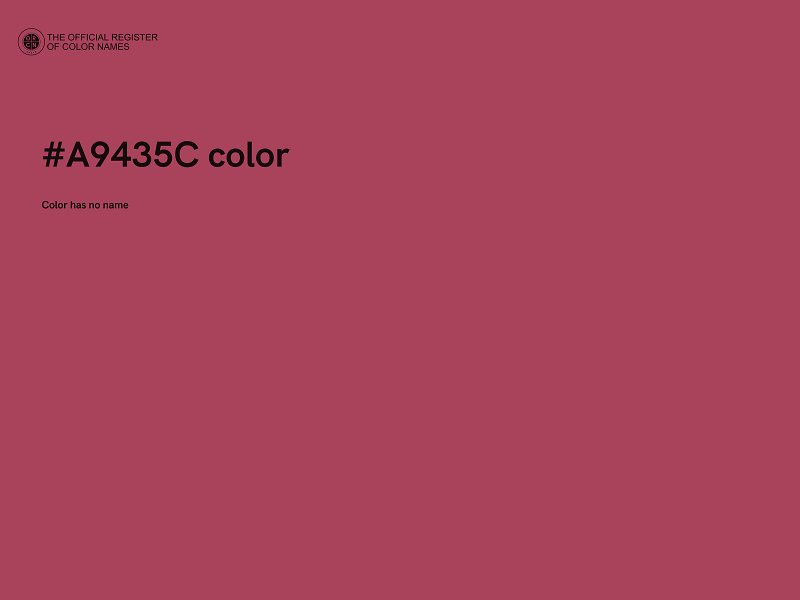 #A9435C color image