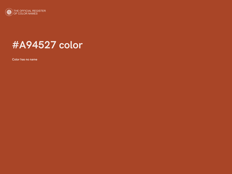 #A94527 color image