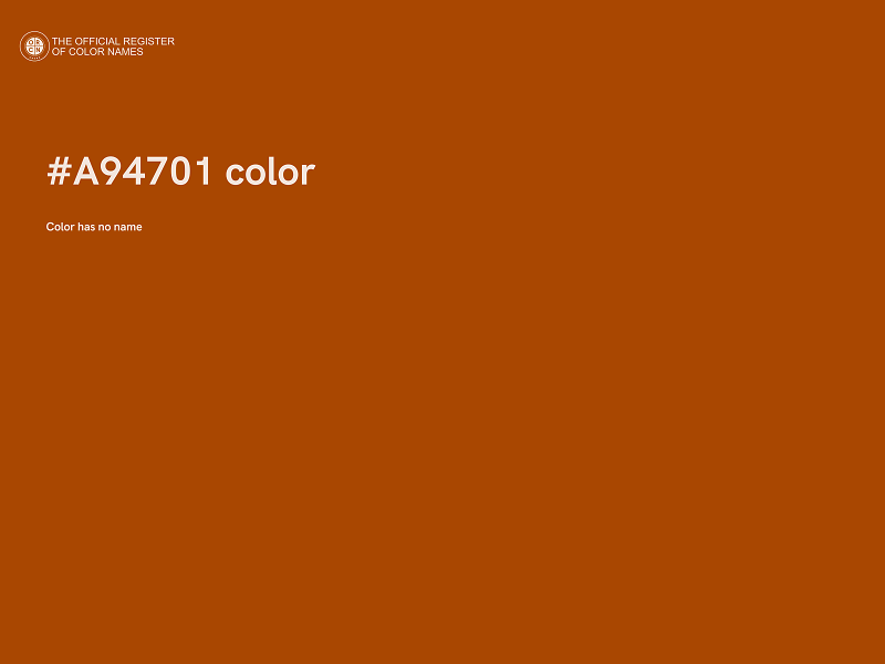 #A94701 color image