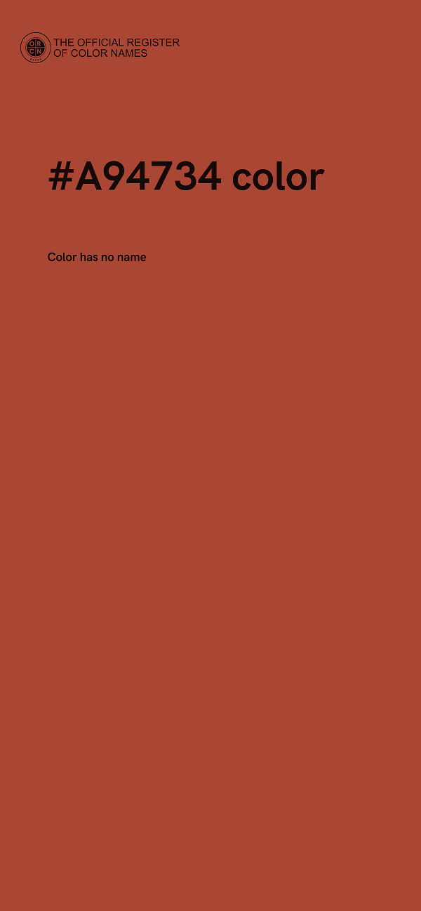 #A94734 color image